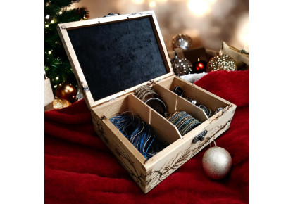 Drewniane pudełko na biżuterię,organizer