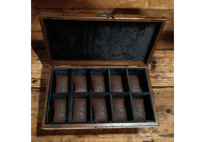Drewniane pudełko na zegarki,pudełko na zegarki 10 komorowe , Organizer na zegrki