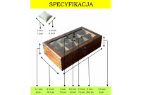 Drewniane pudełko na zegarki,pudełko na zegarki, Organizer na zegarki