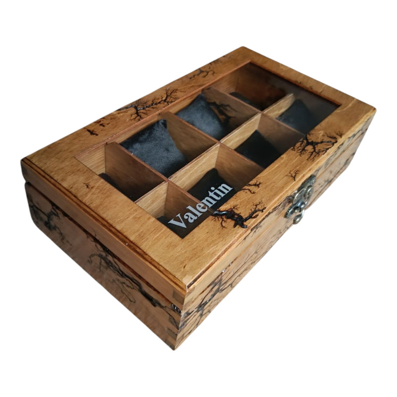 Drewniane pudełko na zegarki,pudełko na zegarki, Organizer na zegarki