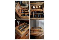 Drewniane pudełko na zegarki,pudełko na zegarki, Organizer na zegarki