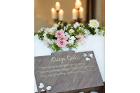 Księga gości drewniana 3D na ślub wesele 120 serc Personalizowana