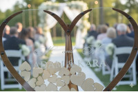 Drewniana Księga Gości Weselnych w Kształcie Serca 3D/100 serc