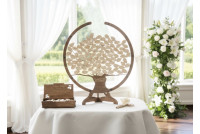 Księga gości drewniana 3D na ślub/wesele. Personalizowana 140 liści