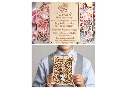 Zaproszenie Pierwsza Komunia Święta