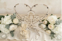 Drewniana Księga Gości I Komunia  w Kształcie Serca 3D/30 serc