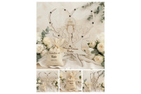 Drewniana Księga Gości I Komunia  w Kształcie Serca 3D/40 serc