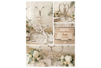 Drewniana Księga Gości I Komunia  w Kształcie Serca 3D/35 skrzydełka