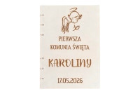 Pierwsza Komunia ,Drewniana Księga, Ksiega Okolicznościowa