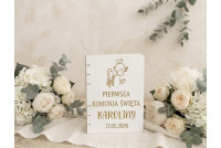Pierwsza Komunia ,Drewniana Księga, Ksiega Okolicznościowa