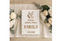 Pierwsza Komunia ,Drewniana Księga, Ksiega Okolicznościowa