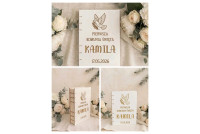 Pierwsza Komunia ,Drewniana Księga, Ksiega Okolicznościowa