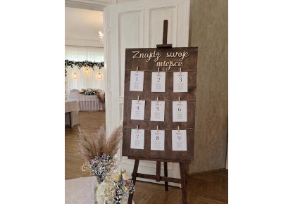 Tablica Plan Stołów, Wesele, Chrzciny, Komunia