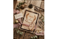 Rustykalne zaproszenia ślubne, Boho ażurowe,Zaproszenia ślubne EKO