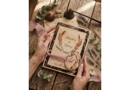 Rustykalne zaproszenia ślubne, Boho ażurowe,Zaproszenia ślubne EKO