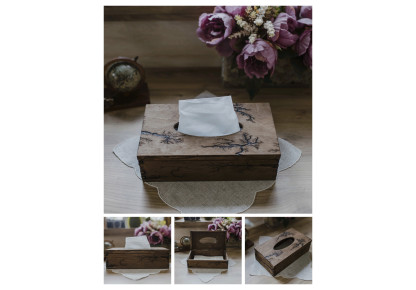 CHUSTECZNIK drewniany pudełko chusteczki, Pudełko na chusteczki, Chustecznik