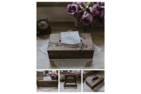 CHUSTECZNIK drewniany pudełko chusteczki, Pudełko na chusteczki, Chustecznik