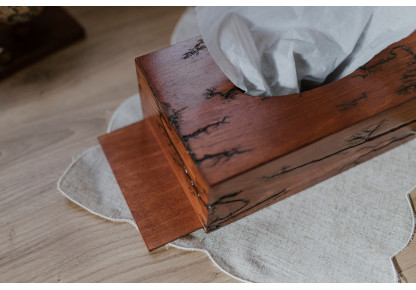 Chustecznik, CHUSTECZNIK drewniany pudełko chusteczki, Pudełko na chusteczki