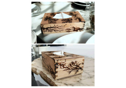 CHUSTECZNIK drewniany pudełko chusteczki, Pudełko na chusteczki