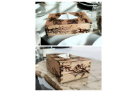 CHUSTECZNIK drewniany pudełko chusteczki, Pudełko na chusteczki