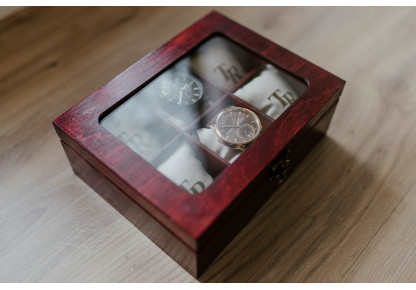Drewniane pudełko na zegarki,pudełko na zegarki, Organizer na zegrki