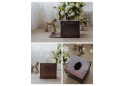 Chustecznik, CHUSTECZNIK drewniany pudełko chusteczki, Pudełko na chusteczki