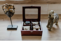 Drewniane pudełko na zegarki,pudełko na zegarki, Organizer na zegarki