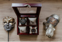 Drewniane pudełko na zegarki,pudełko na zegarki, Organizer na zegarki